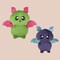 20 Inch Wide Soft Plush Hanging Bat Toy for Halloween Decor or Kids Room Display